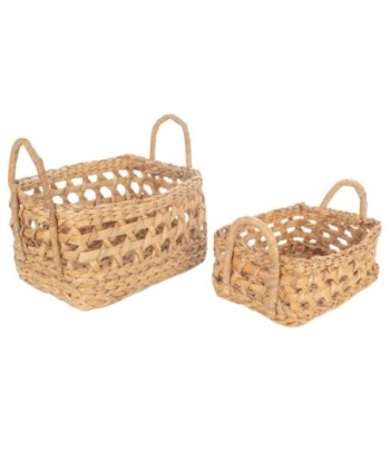 Cestas de Seagrass-Alga Marina Natural para Decoración del Hogar - Set de 2 Unidades