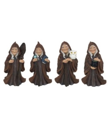 Figura de Bruja 4 Unidades para Decoración de Fantasía y Etnico