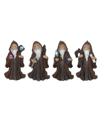 Figura de Brujo 4 Diferentes Posturas y Hechizos Mágicos