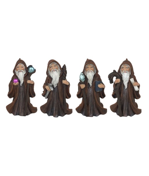 Figura de Brujo 4 Diferentes Posturas y Hechizos Mágicos