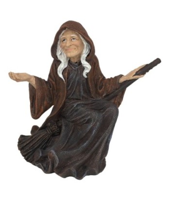 Figura de Fantasía de Resina Marrón de Bruja de 14,5 cm x 9 cm x 15 cm