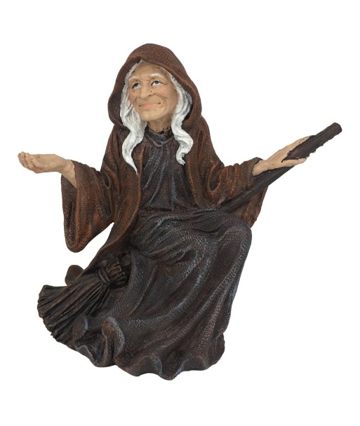 Figura de Fantasía de Resina Marrón de Bruja de 14,5 cm x 9 cm x 15 cm