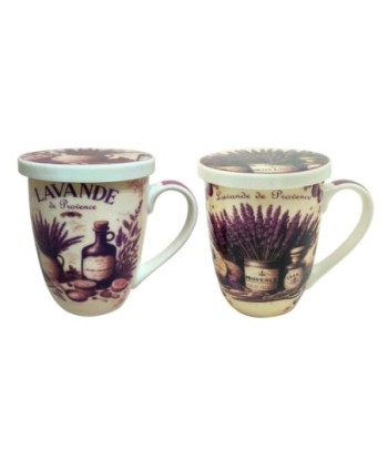 Mug lavanda 2 diferentes con caja regalo