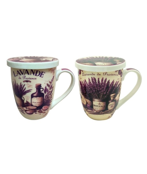 Mug lavanda 2 diferentes con caja regalo
