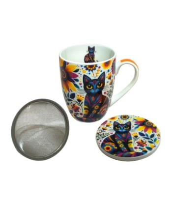 Mug gato 4 diferentes con caja regalo