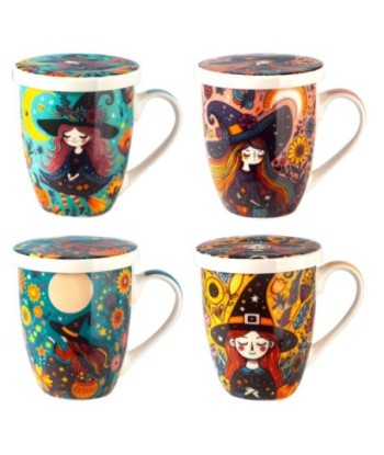 Mug bruja 4 diferentes con caja regalo