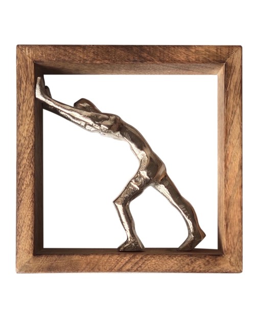 Adorno de Pared Figura Bohemio Marrón 22 cm