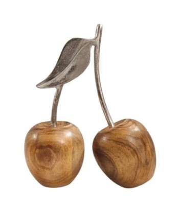 Cereza grande de madera de mango y aluminio para decoración del hogar y regalos originales