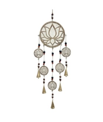 Móvil Flor de Loto Bohemio para Decoración de Pared, Accesorio Colgante Artesanal para Estilo Único en el Hogar