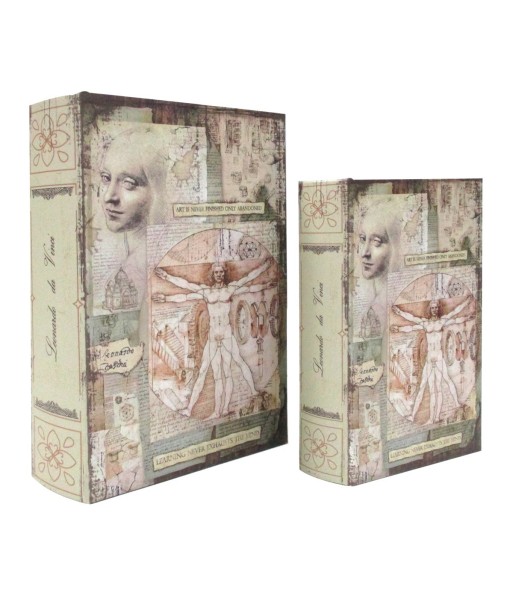 Caja Libro World Map Blanco 2 Unidades