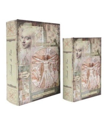 Caja Libro World Map Blanco 2 Unidades