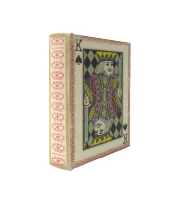 Caja libro carta poker vintage para decoración hogar y oficina