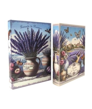 Caja libro lavanda 2 difusores aromáticos