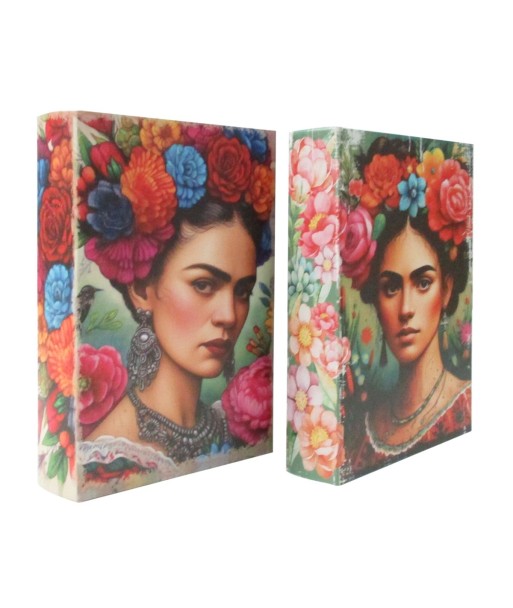 Caja libro 2 unidades decorativas estilo vintage para hogar y oficina