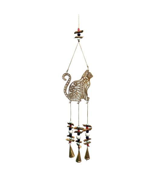 Móvil Gato Decorativo Bohemio para Niños - Colgante de Madera Ideal para Habitaciones Infantiles y Estilo Nórdico