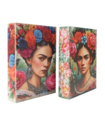 Caja libro 2 unidades decorativas estilo vintage para hogar y oficina