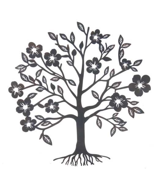 Adorno Pared Arbol Metalico Decorativo Etnico Moderno Jardin Hogar