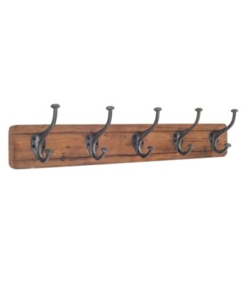 Percha de madera con 5 pomos para organizar tu hogar de forma elegante y funcional