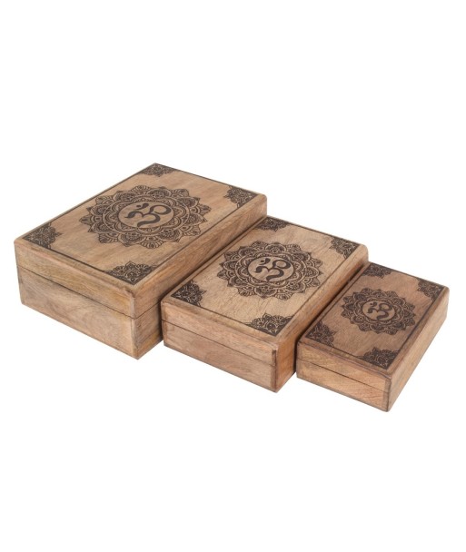 Cajas Mandala Om 3U - Set de Cajas Decorativas para Hogar y Oficina