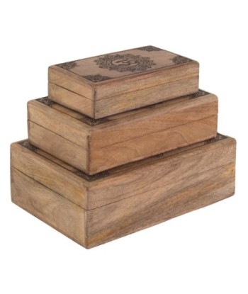 Cajas Mandala Om 3U - Set de Cajas Decorativas para Hogar y Oficina