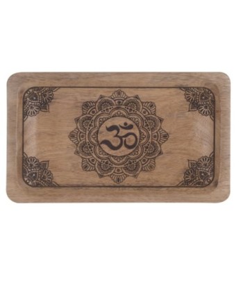 Bandeja mandala om meditación madera decorativa étnica espiritual
