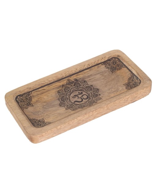 Bandeja Mandala Om Pequeña Decorativa Étnica Madera