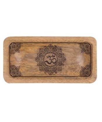 Bandeja Mandala Om Pequeña Decorativa Étnica Madera