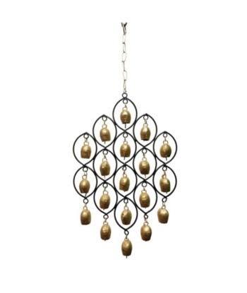 Móvil Campanas Decorativo Oriental de Metal para Colgar en el Hogar, Estilo Único y Elegante, Ideal para Decoración