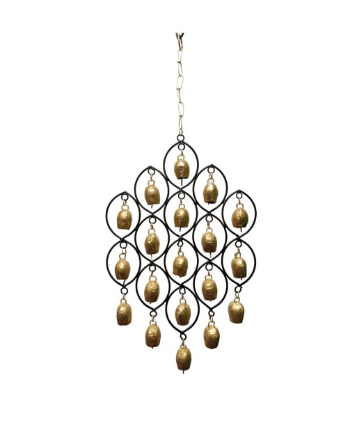 Móvil Campanas Decorativo Oriental de Metal para Colgar en el Hogar, Estilo Único y Elegante, Ideal para Decoración