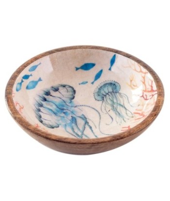 Cuenco medusas mediano azul marino decorativo para cocina y comedor