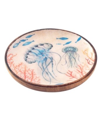 Bandeja medusas pequeña decorativa para cocina estilo marinero y náutico