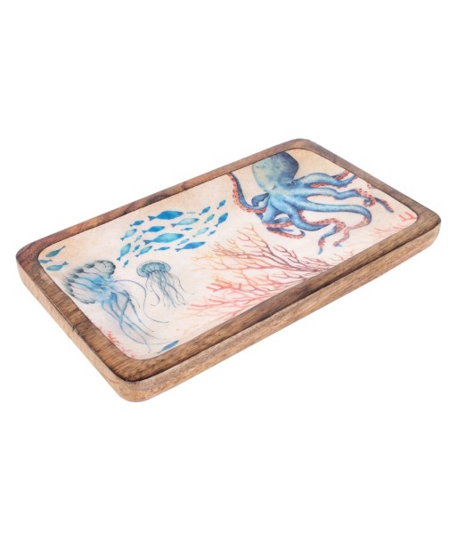 Bandeja Medusas Marinas Decorativa de Madera para Cocina y Comedor
