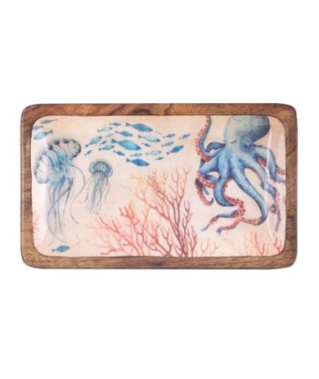 Bandeja Medusas Marinas Decorativa de Madera para Cocina y Comedor