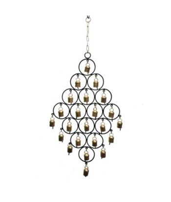 Móvil de Campanas Oriental Decorativo, Colgante de Metal para Decoración de Pared, Accesorios de Estilo Único