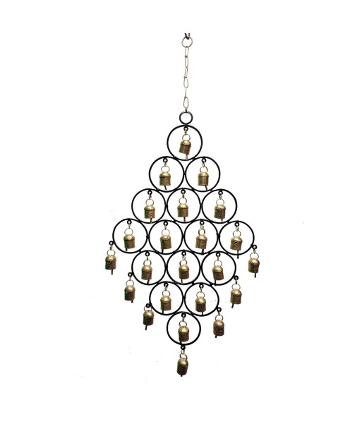 Móvil de Campanas Oriental Decorativo, Colgante de Metal para Decoración de Pared, Accesorios de Estilo Único