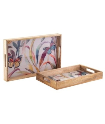 Bandejas Mariposas Set de 2 Unidades Ideal para Decoración del Hogar