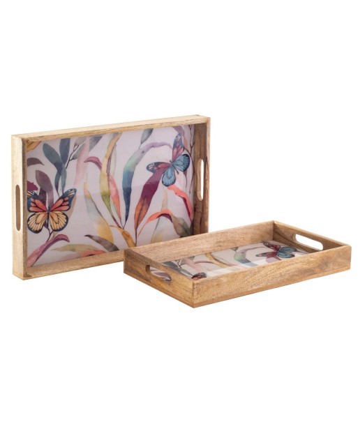 Bandejas Mariposas Set de 2 Unidades Ideal para Decoración del Hogar