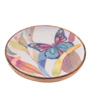 Bandeja Mariposas Pequeña de Madera para Cocina y Decoración Romántica