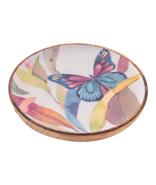 Bandeja Mariposas Pequeña de Madera para Cocina y Decoración Romántica