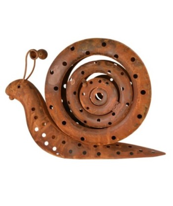 Caracol portavelas grande de metal rústico para decoración del hogar y regalos originales