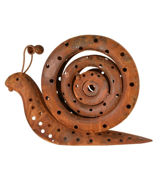 Caracol portavelas grande de metal rústico para decoración del hogar y regalos originales