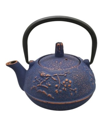 Tetera de Hierro Colado 0,3l para Cocina - Diseño Azul Vintage