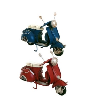 Scooter 2 unidades vintage para regalo, vehículo de metal marrón