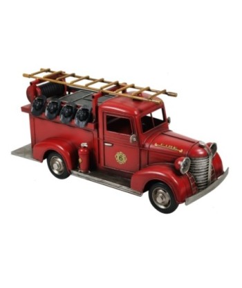 Camión de bomberos vintage de metal en color rojo