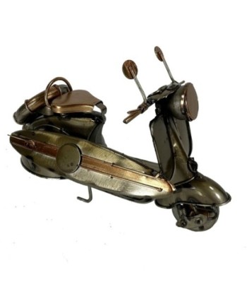 Scooter Vintage de Metal Gris para Colección | Regalo Original para Amantes de Vehículos Retro y Decoración del