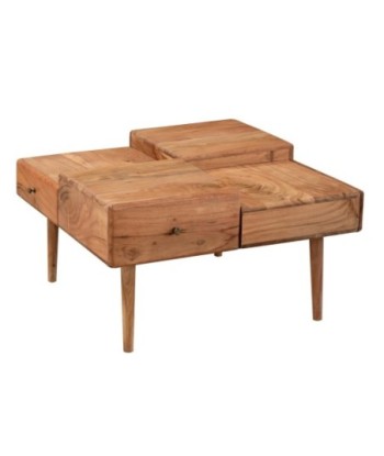 Mesa auxiliar de madera de acacia para decoración bohemia en el hogar