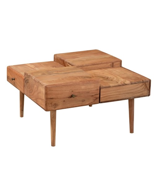 Mesa auxiliar de madera de acacia para decoración bohemia en el hogar