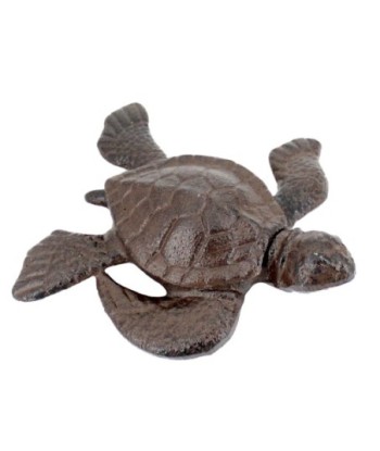 Caja Tortuga Decorativa de Hierro Colado para Jardín y Pared, Estilo Rústico, Adorno Único para Exterior e Interior