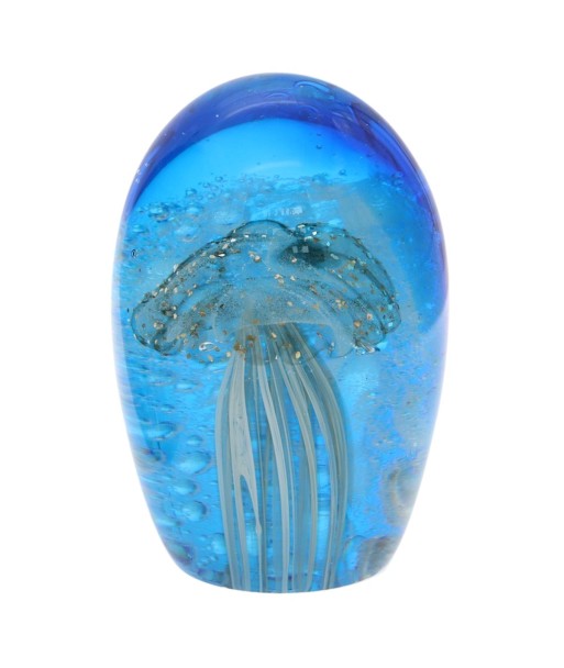 Pisapapel Medusa de Cristal Azul para Decoración Náutica y Regalo Original