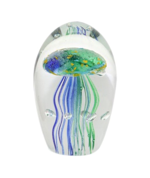 Pisapapel Medusa Cristal Verde Decorativo Oficina Hogar Regalo